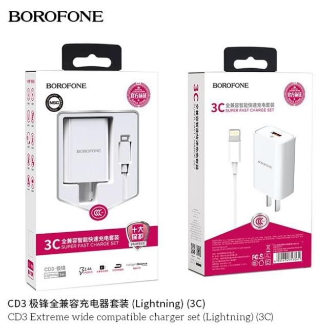 Bộ sạc Lightning Borofone CD3